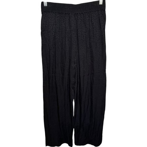 Good American 80s Leopard Jacquard Pants Wide Leg Flowy High Waist Size Medium - Picture 7 of 10